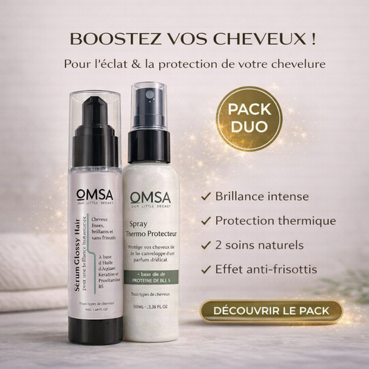 Duo Protection & Éclat OMSA : Spray Thermoprotecteur & Sérum Glossy